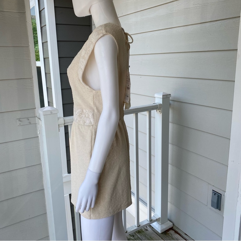 ZARA Textured Ivory Cream Lace Detail Romper Playsuit - Picture 12 of 13
